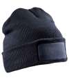 RC927X Result Recycled Double Knit Printers Beanie Navy colour image